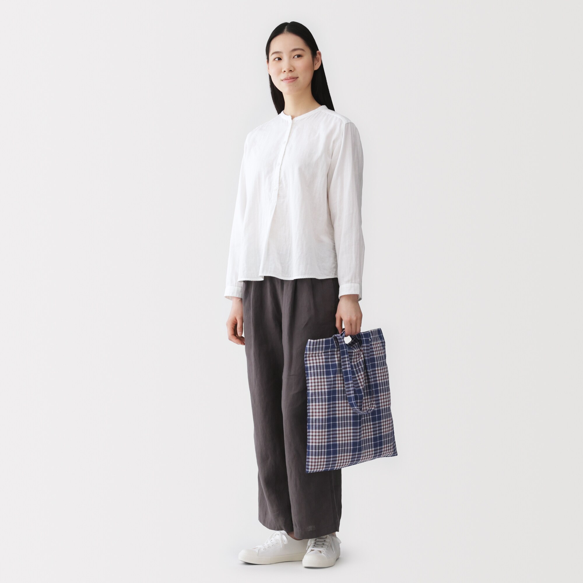 マドラスチェック　トートバッグ