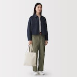 帆布　横型　トートバッグ