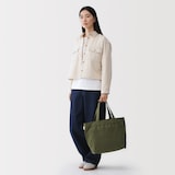 帆布　横型　トートバッグ