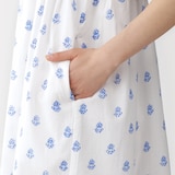 婦人　ブロックプリント　キャミソールワンピース
