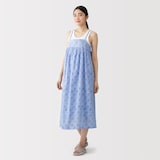 婦人　ブロックプリント　キャミソールワンピース