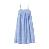 婦人　ブロックプリント　キャミソールワンピース