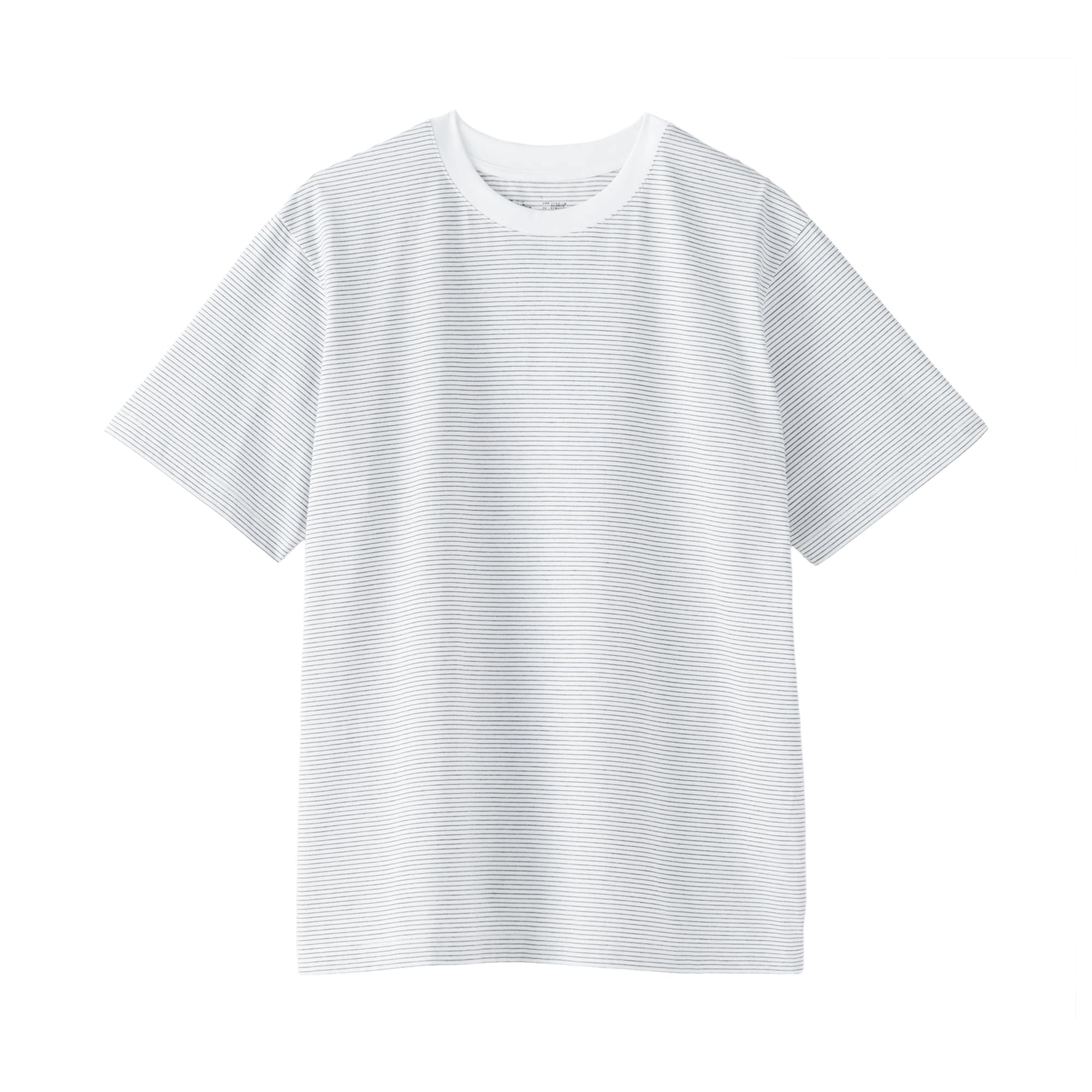 紳士　天竺編みクルーネック半袖Ｔシャツ（ボーダー）