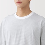 紳士　天竺編みクルーネック半袖Ｔシャツ（ボーダー）