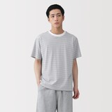 紳士　天竺編みクルーネック半袖Ｔシャツ（ボーダー）