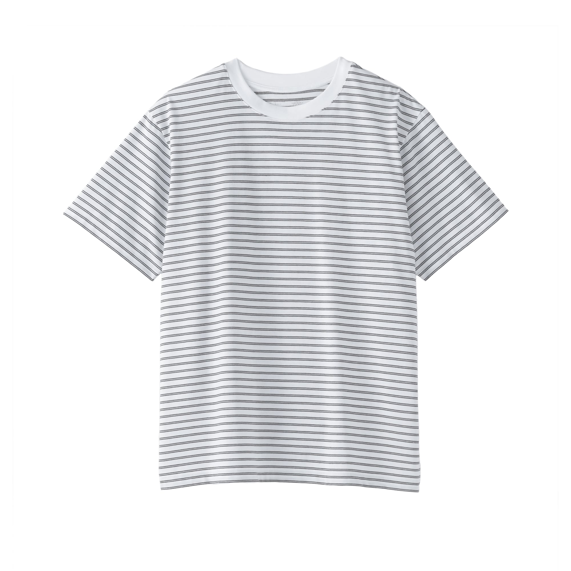 紳士　天竺編みクルーネック半袖Ｔシャツ（ボーダー）