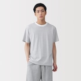 紳士　天竺編みクルーネック半袖Ｔシャツ（ボーダー）