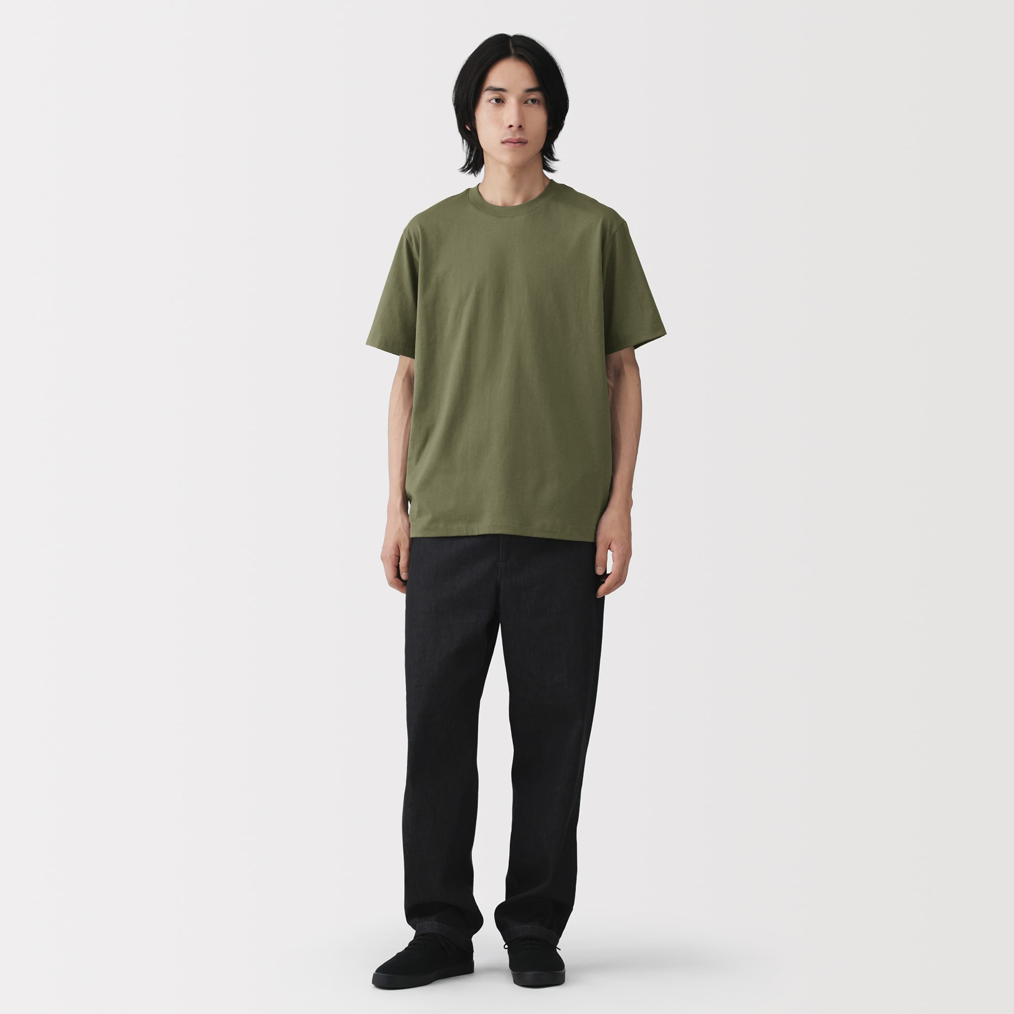 紳士 天竺編みクルーネック半袖Tシャツ | 無印良品
