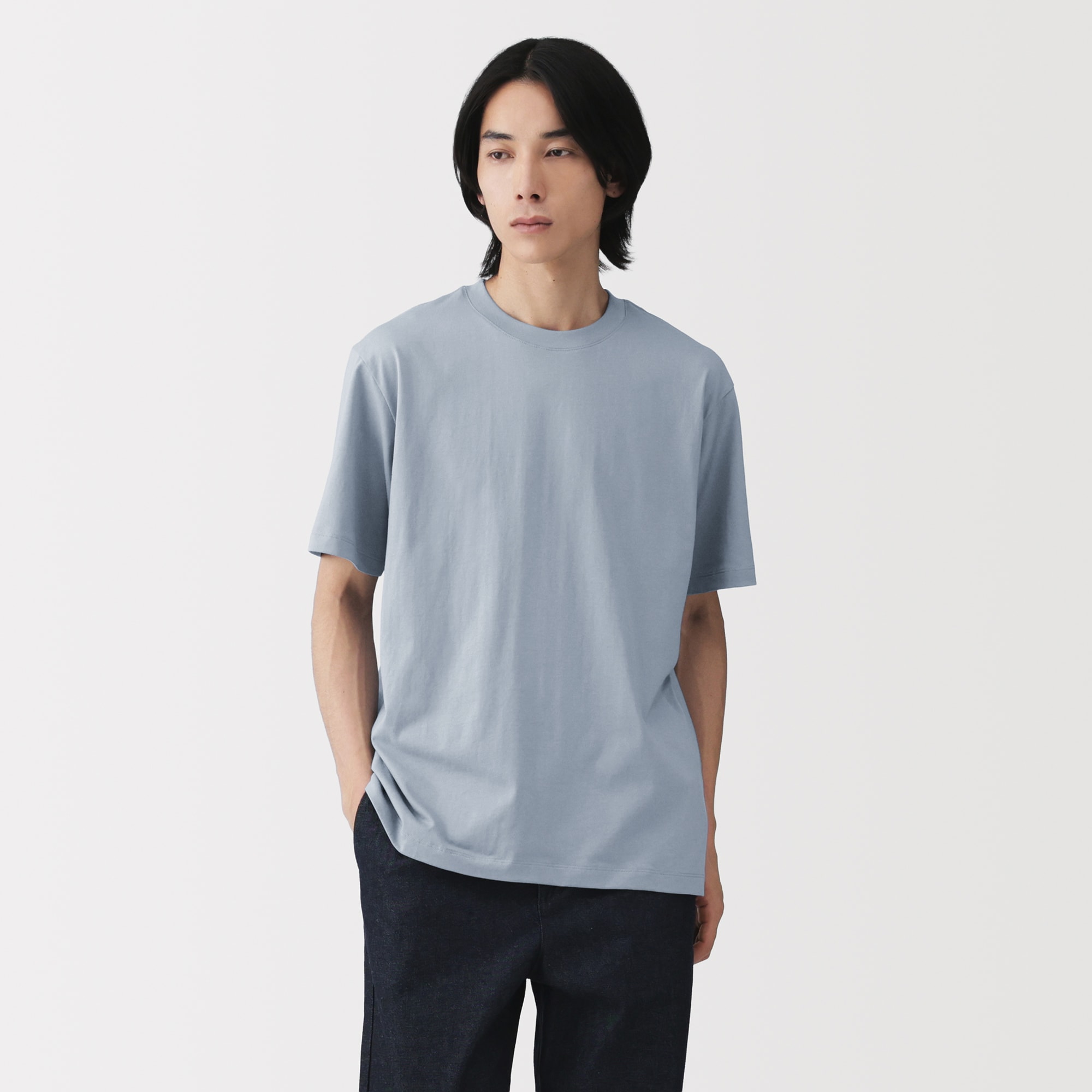 紳士　天竺編みクルーネック半袖Ｔシャツ | 無印良品