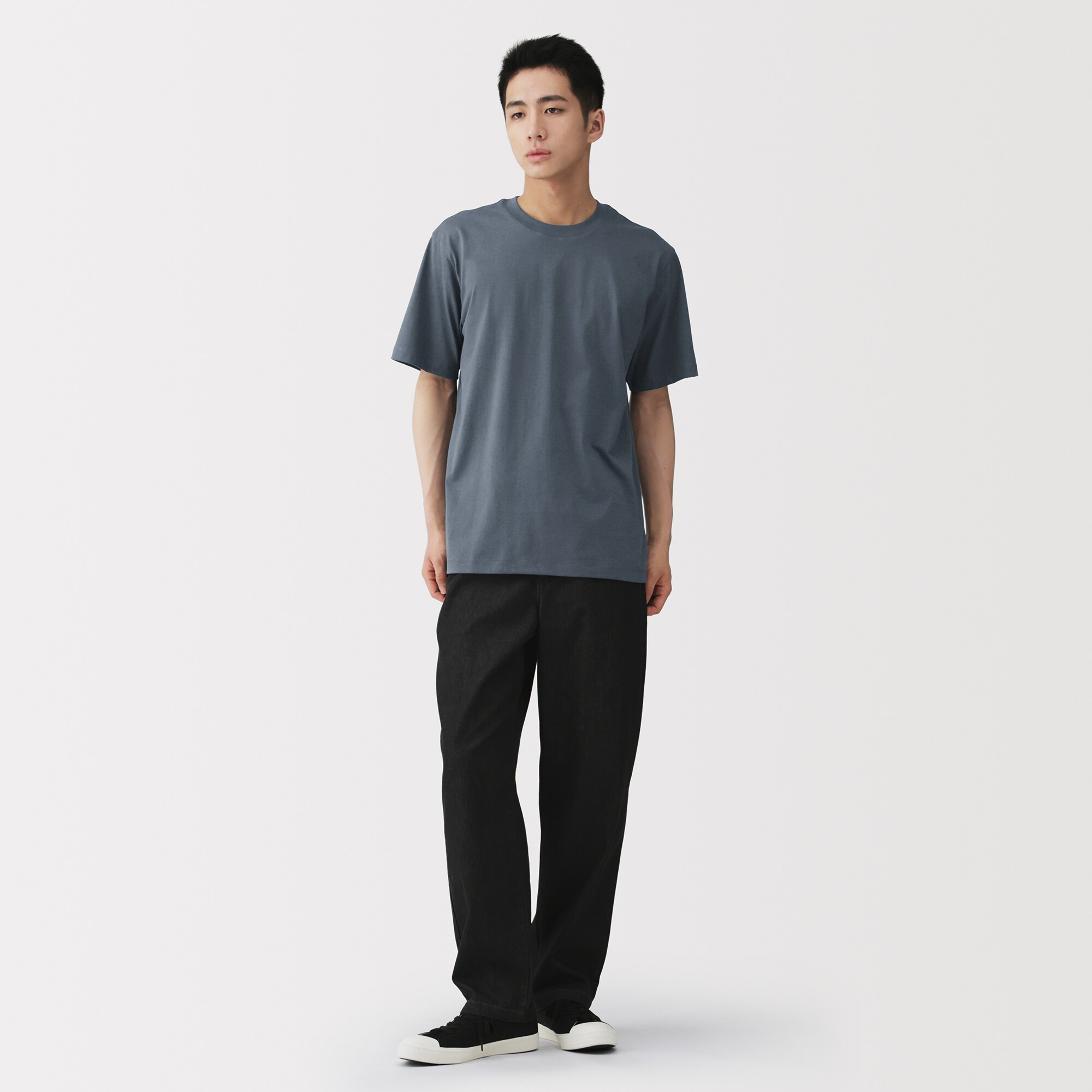 紳士　天竺編みクルーネック半袖Ｔシャツ