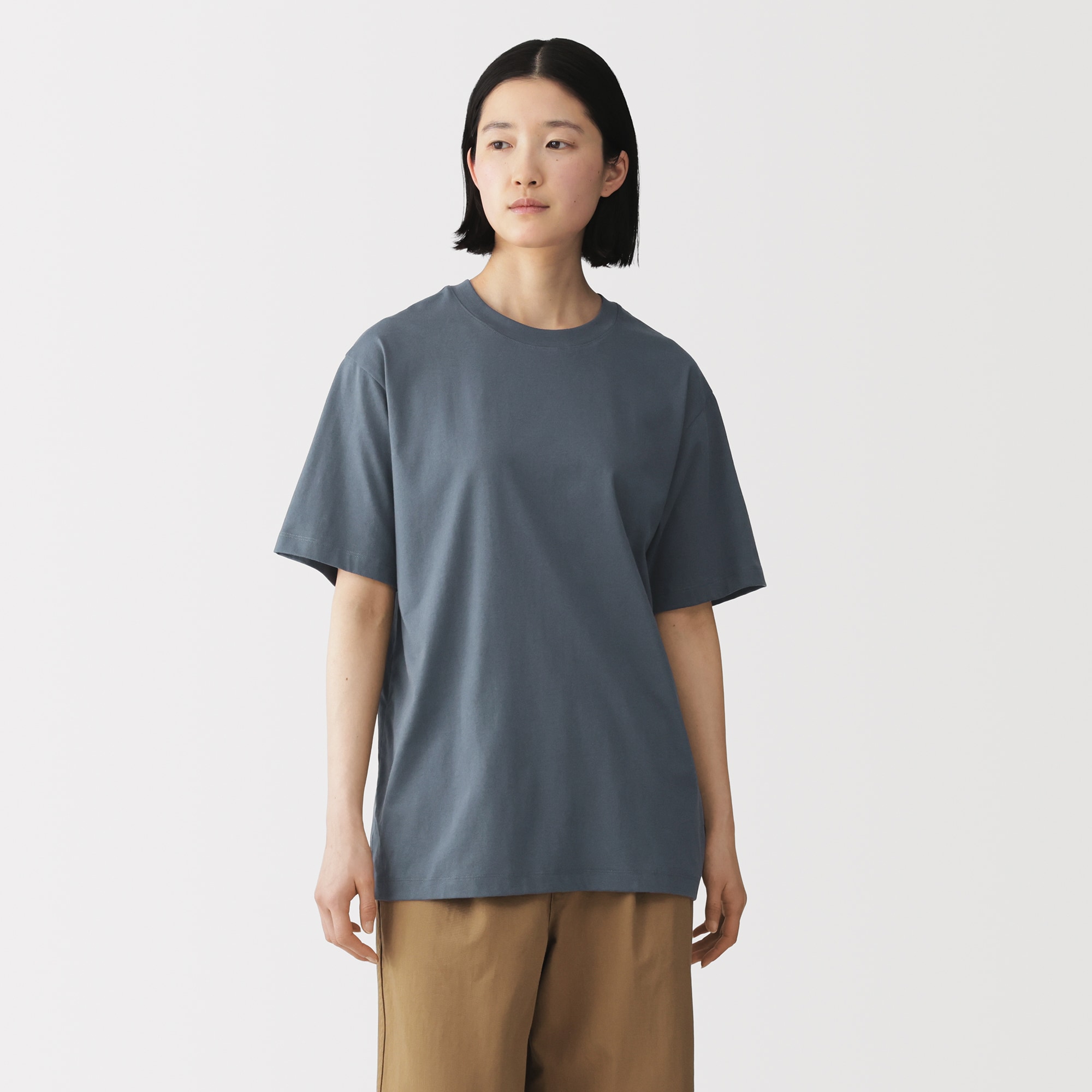 紳士 天竺編みクルーネック半袖Tシャツ | 無印良品