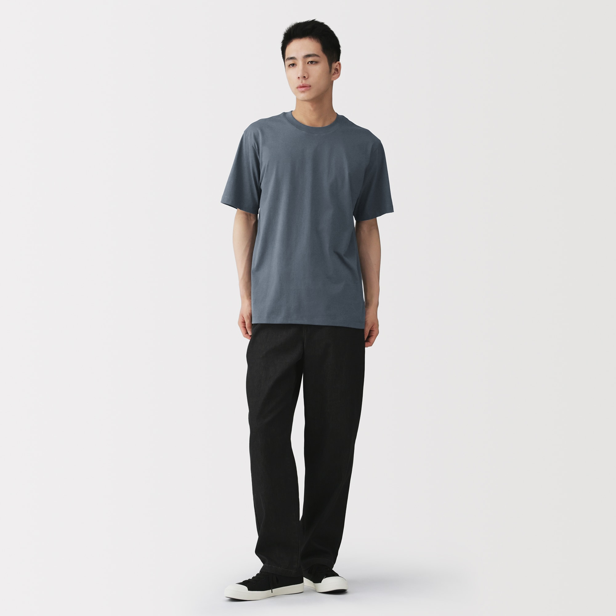 紳士 天竺編みクルーネック半袖Tシャツ | 無印良品