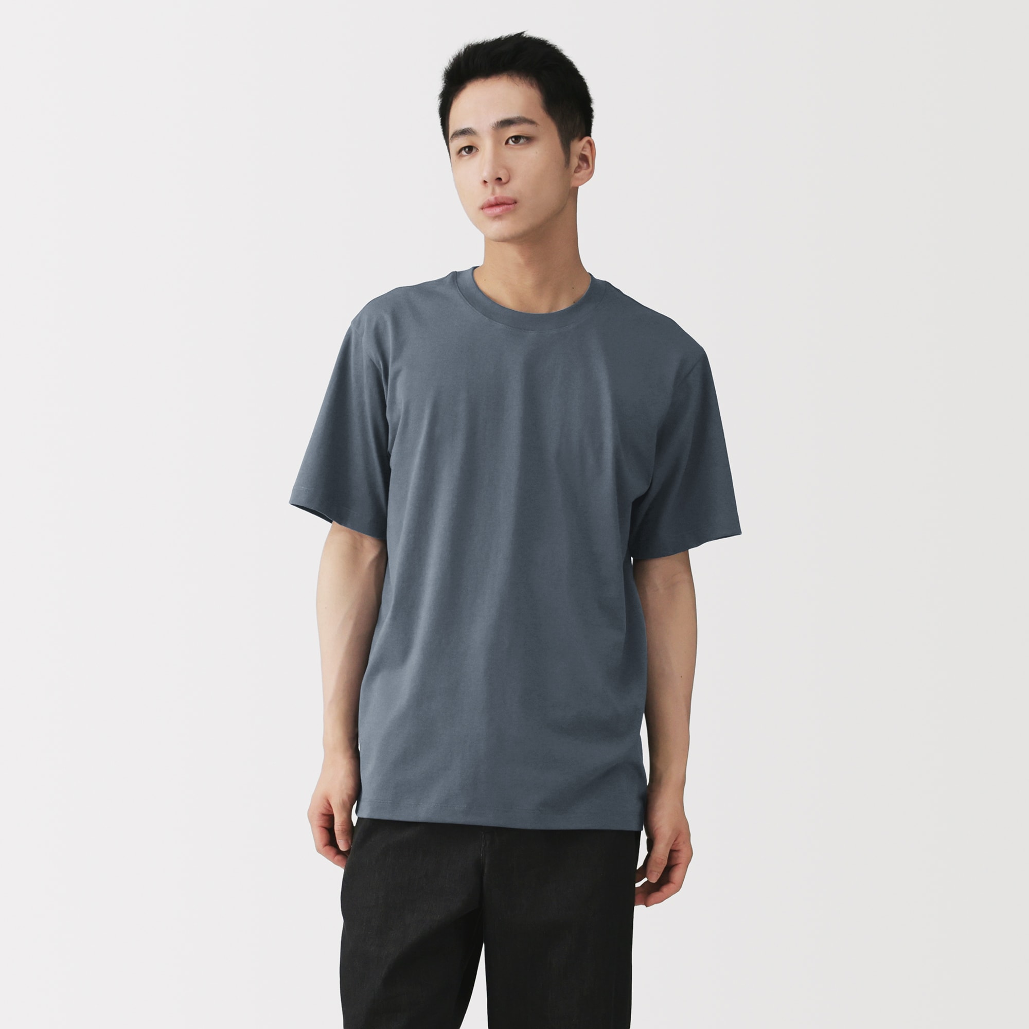 紳士 天竺編みクルーネック半袖Tシャツ | 無印良品