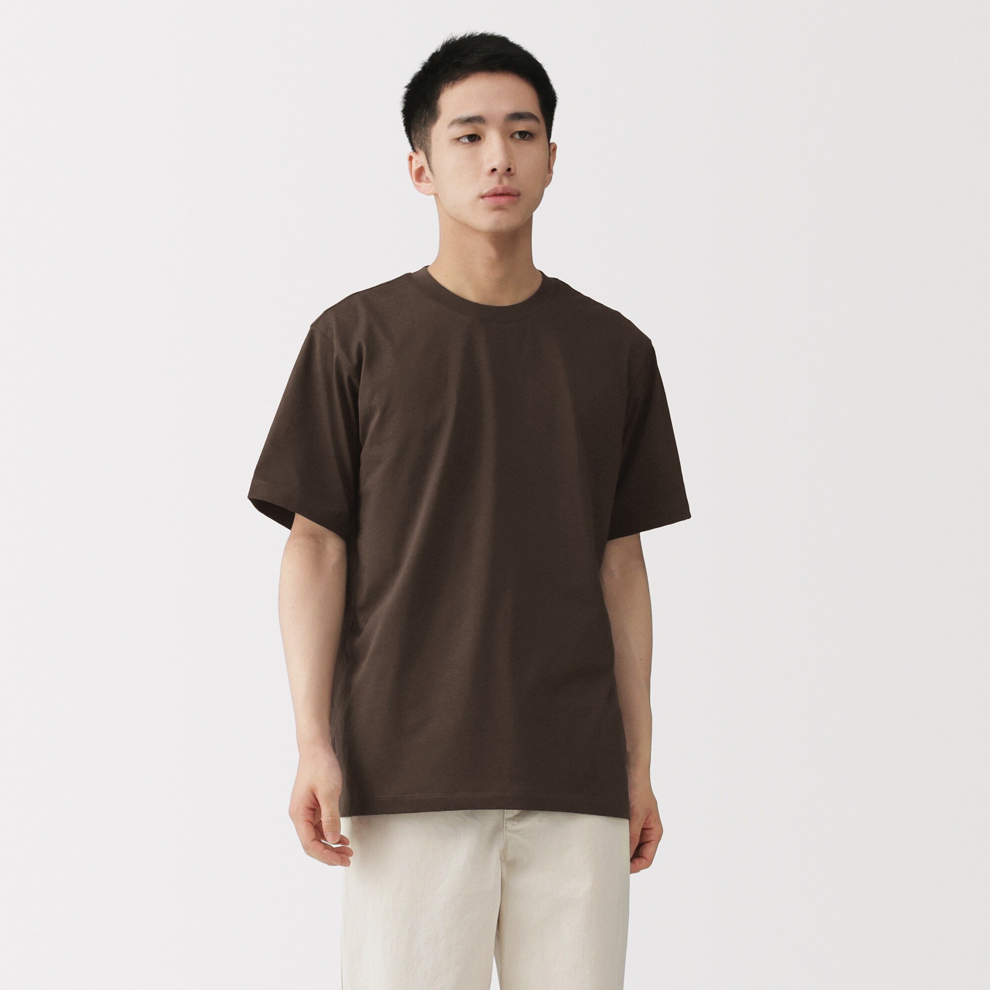 紳士　天竺編みクルーネック半袖Ｔシャツ