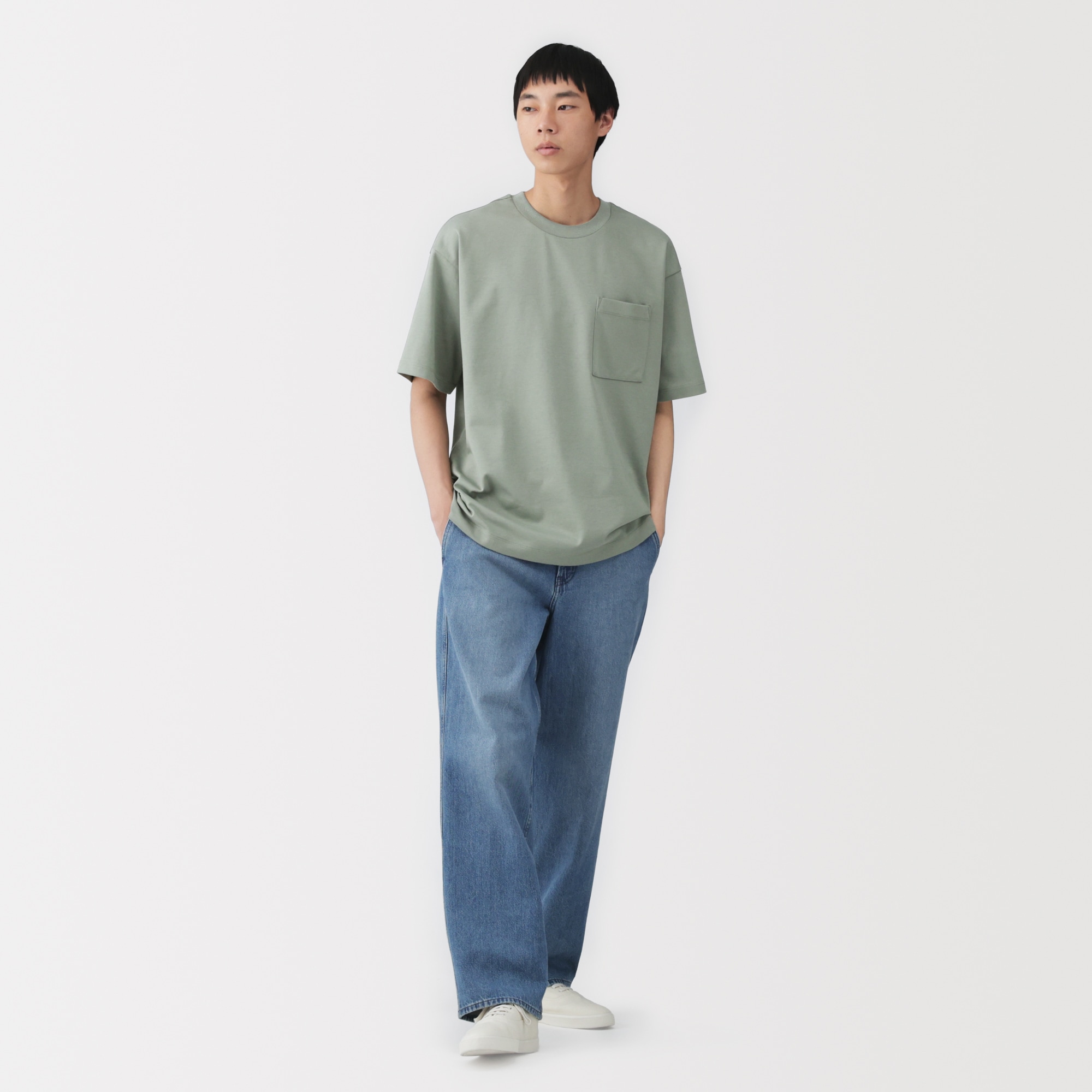 無印良品 涼感UVカット ワイド半袖Tシャツ Lサイズ 5枚セット 紳士 涼感UVカットワイド半袖Tシャツ | 無印良品