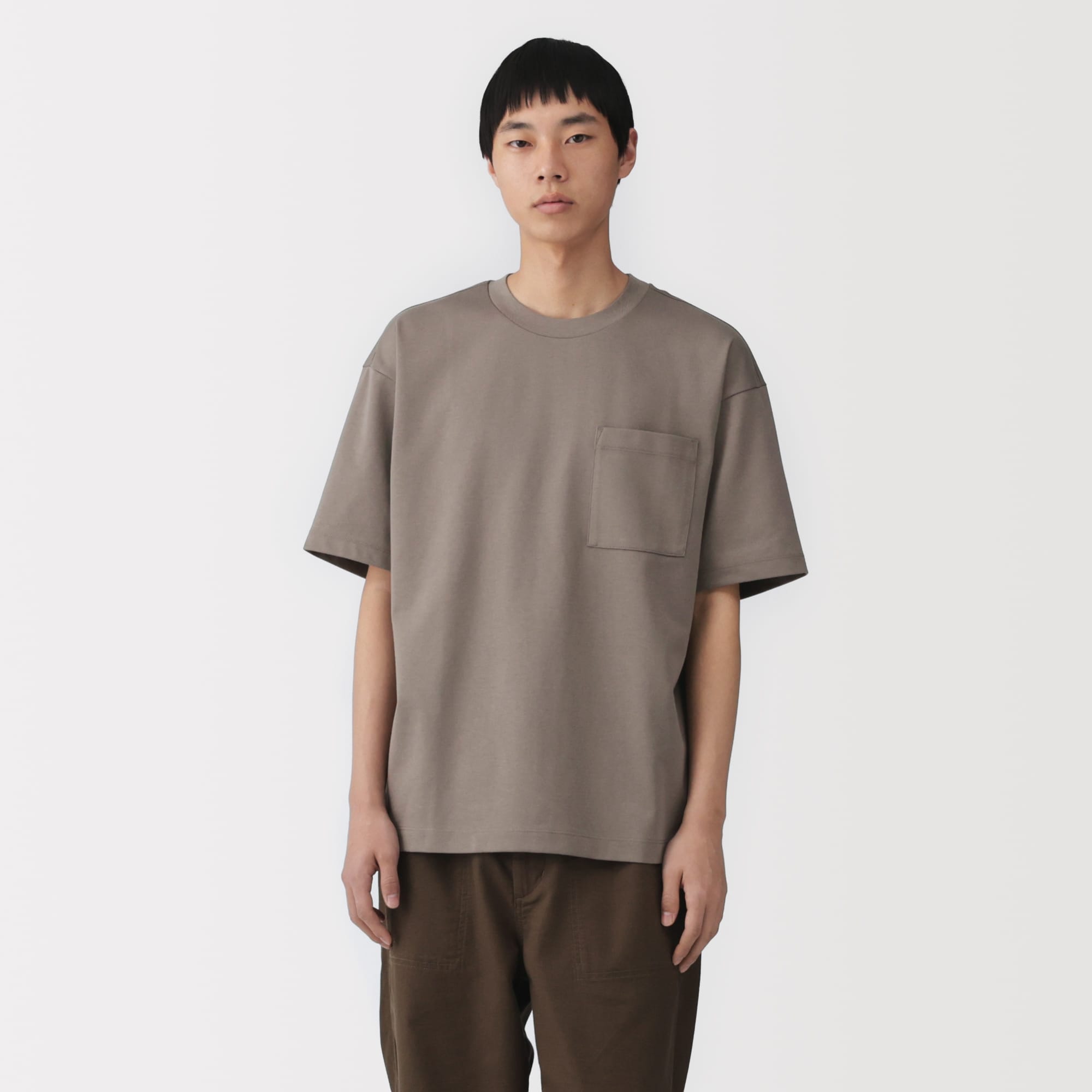 無地Tシャツ専門 MUJI出品 紳士 涼感UVカットワイド半袖Tシャツ | 無印良品