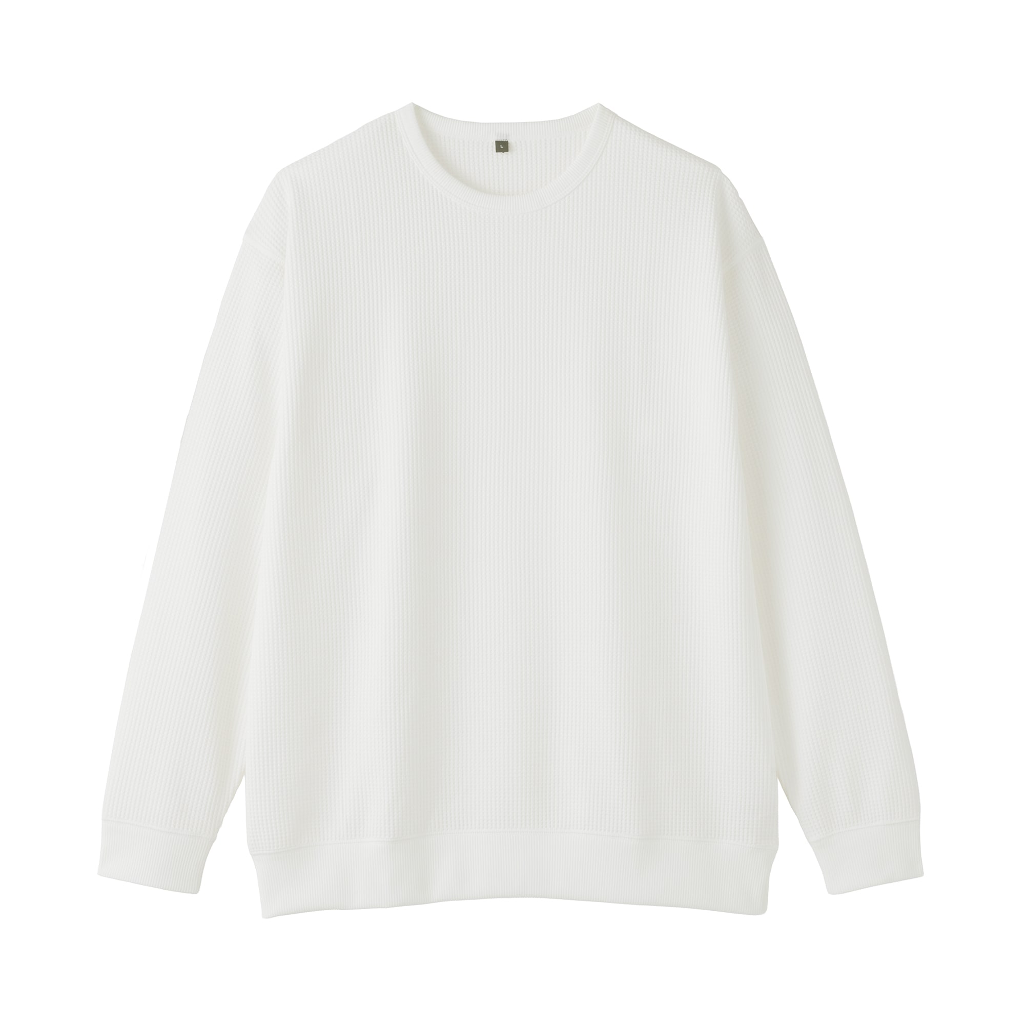 紳士　ＵＶカット乾きやすいワッフルクルーネック長袖Ｔシャツ