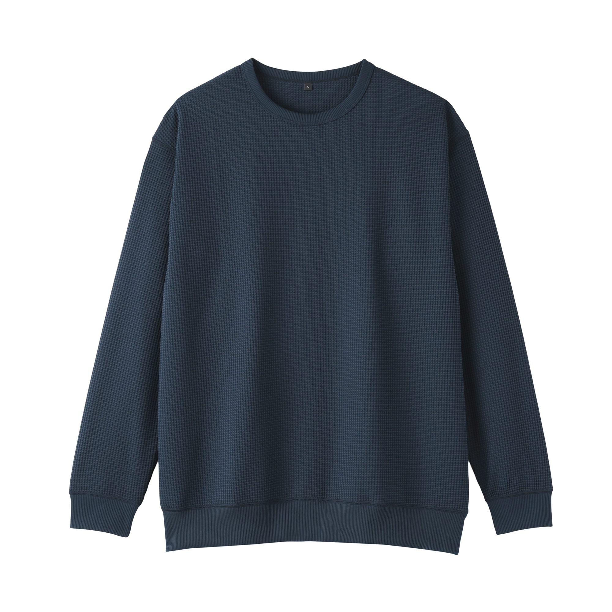 紳士　ＵＶカット乾きやすいワッフルクルーネック長袖Ｔシャツ