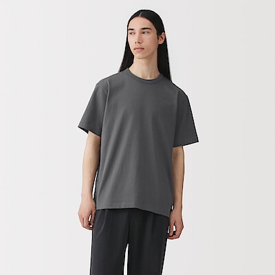 紳士 洗いざらし太番手クルーネック半袖Tシャツ