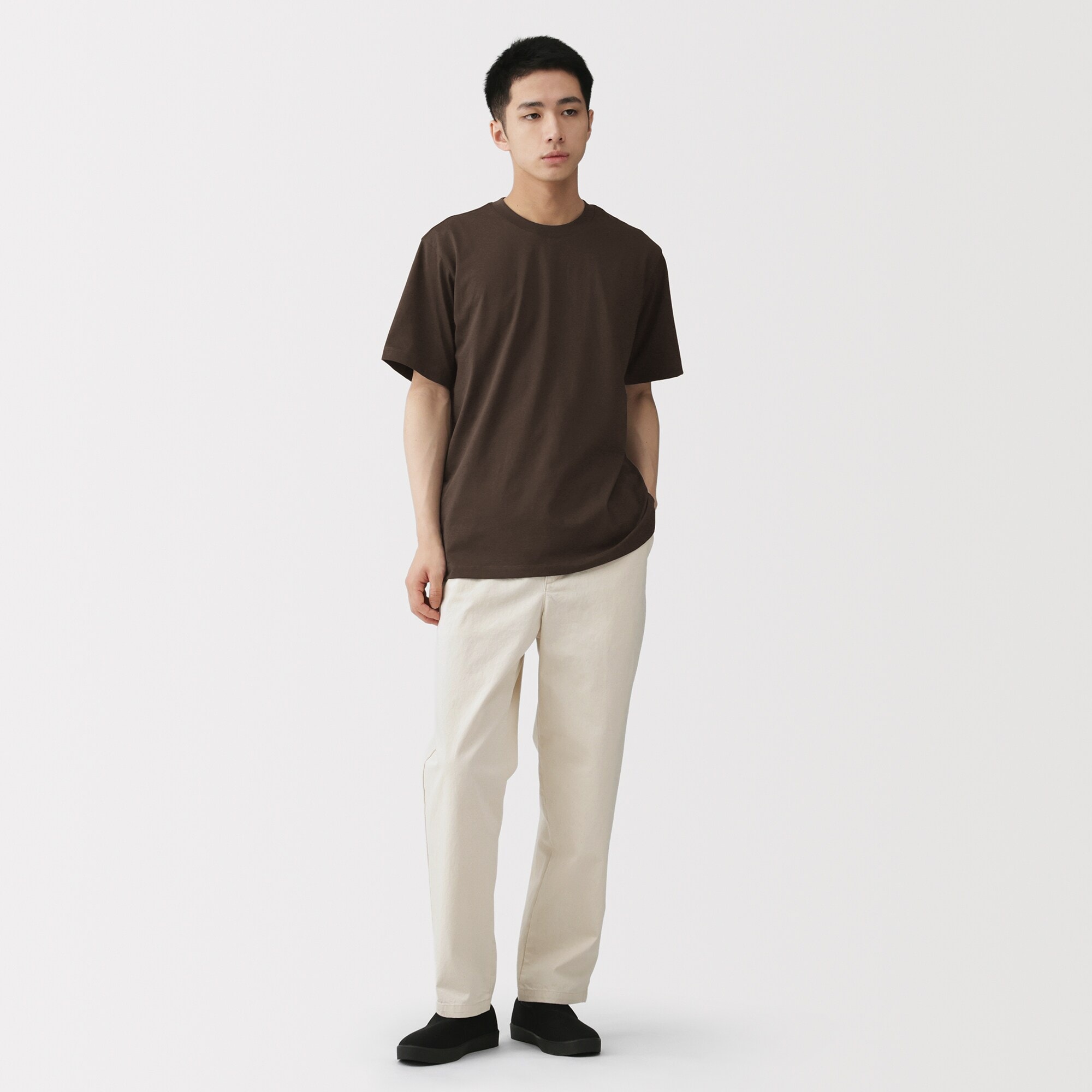 紳士　天竺編みクルーネック半袖Ｔシャツ（ＡＳＥＡＮ）