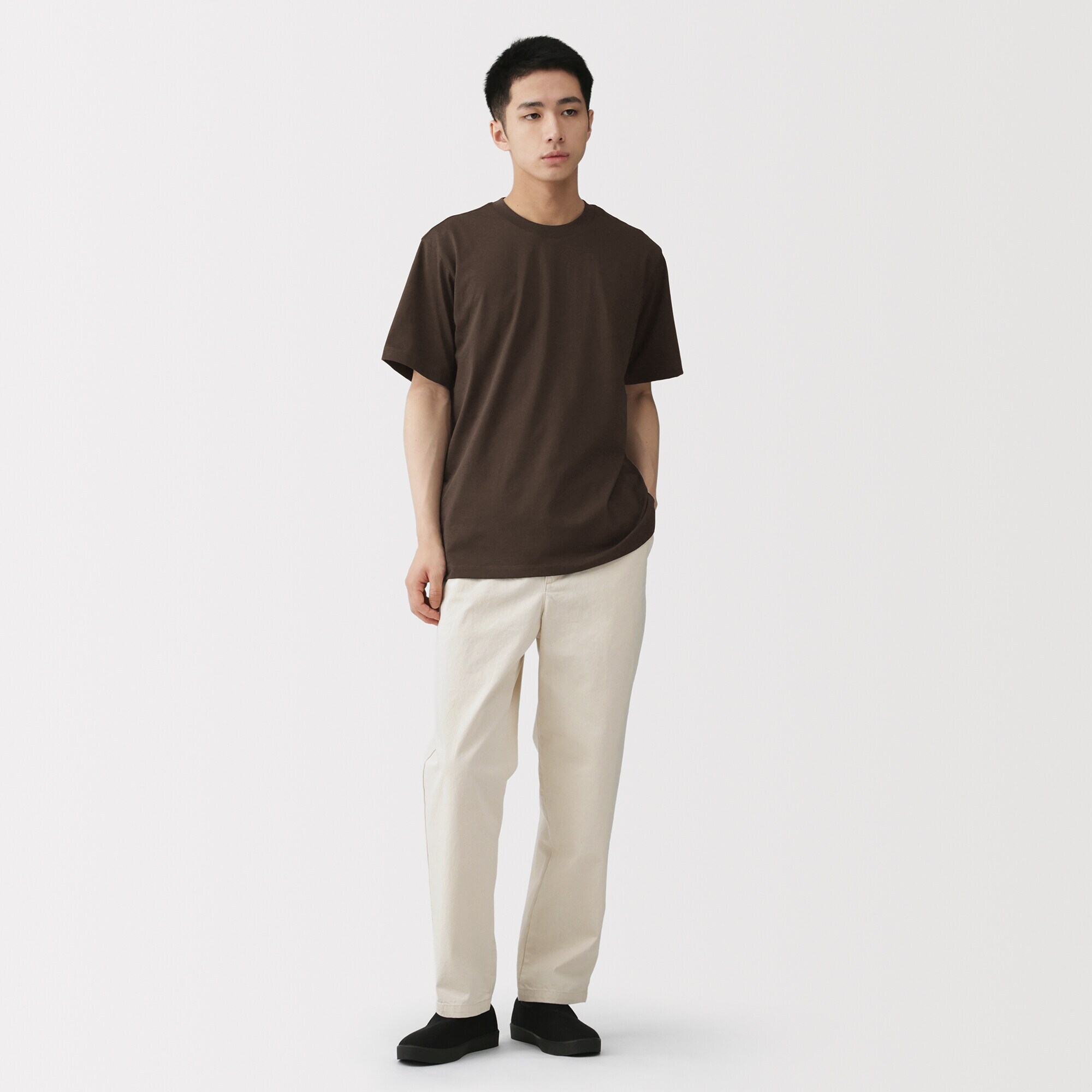 紳士　天竺編みクルーネック半袖Ｔシャツ（ＡＳＥＡＮ）