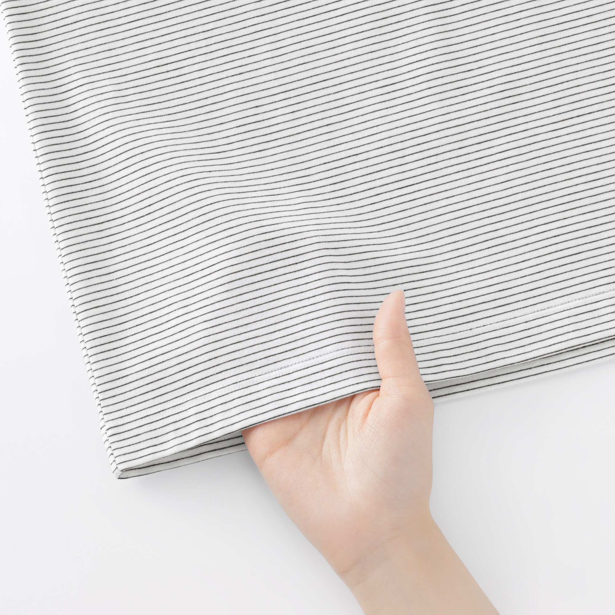 紳士　天竺編みクルーネック半袖Ｔシャツ（ボーダー）