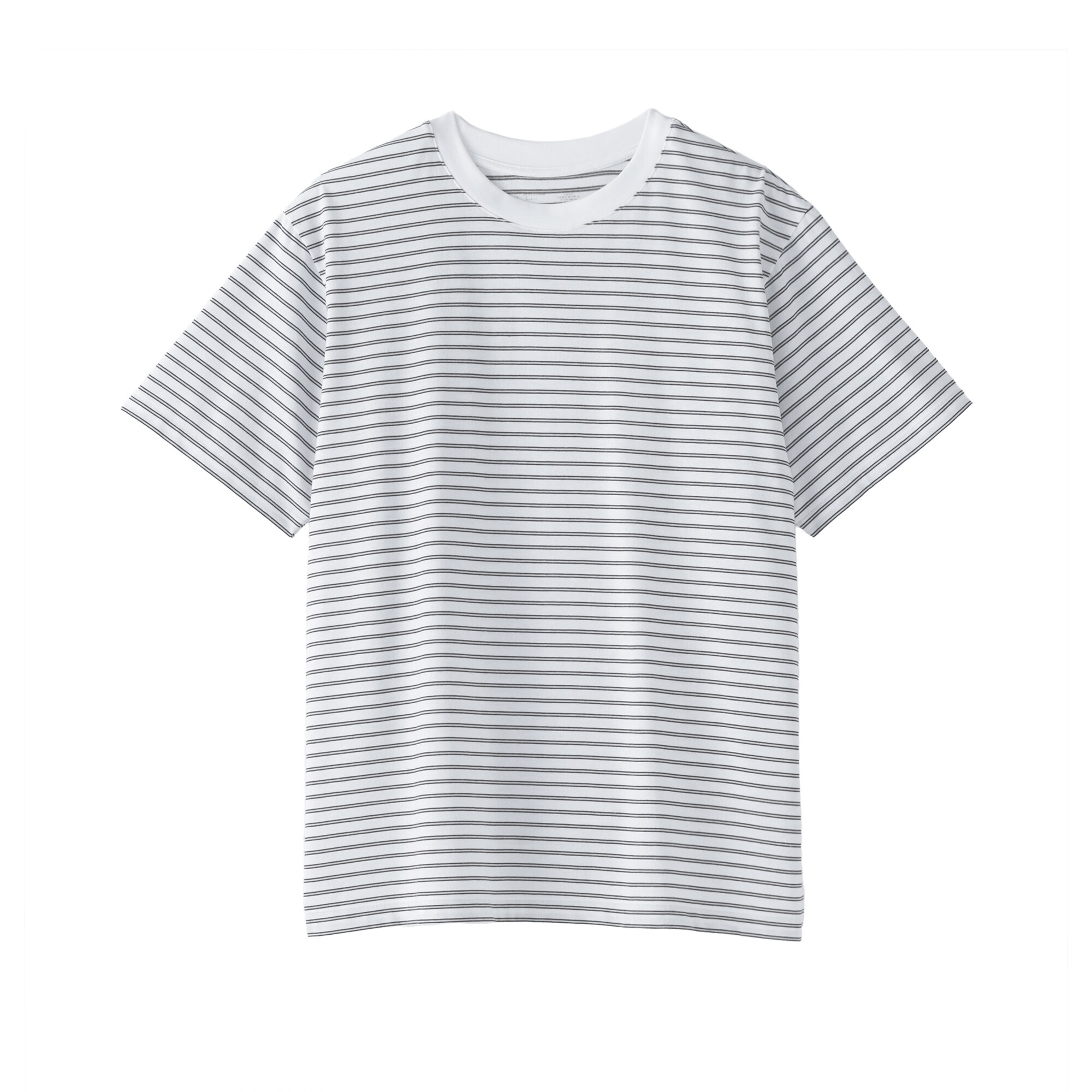 紳士　天竺編みクルーネック半袖Ｔシャツ（ボーダー）