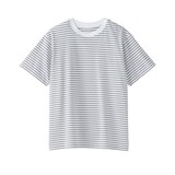 紳士　天竺編みクルーネック半袖Ｔシャツ（ボーダー）