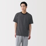 紳士　天竺編みクルーネック半袖Ｔシャツ（ボーダー）