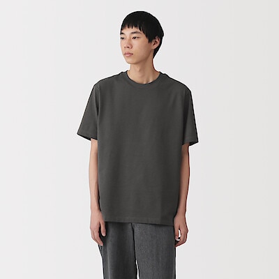 紳士　天竺編みクルーネック半袖Ｔシャツ（ボーダー）