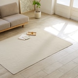 洗いざらしの綿キルティングラグ