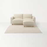 洗いざらしの綿キルティングラグ