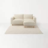 洗いざらしの綿キルティングラグ