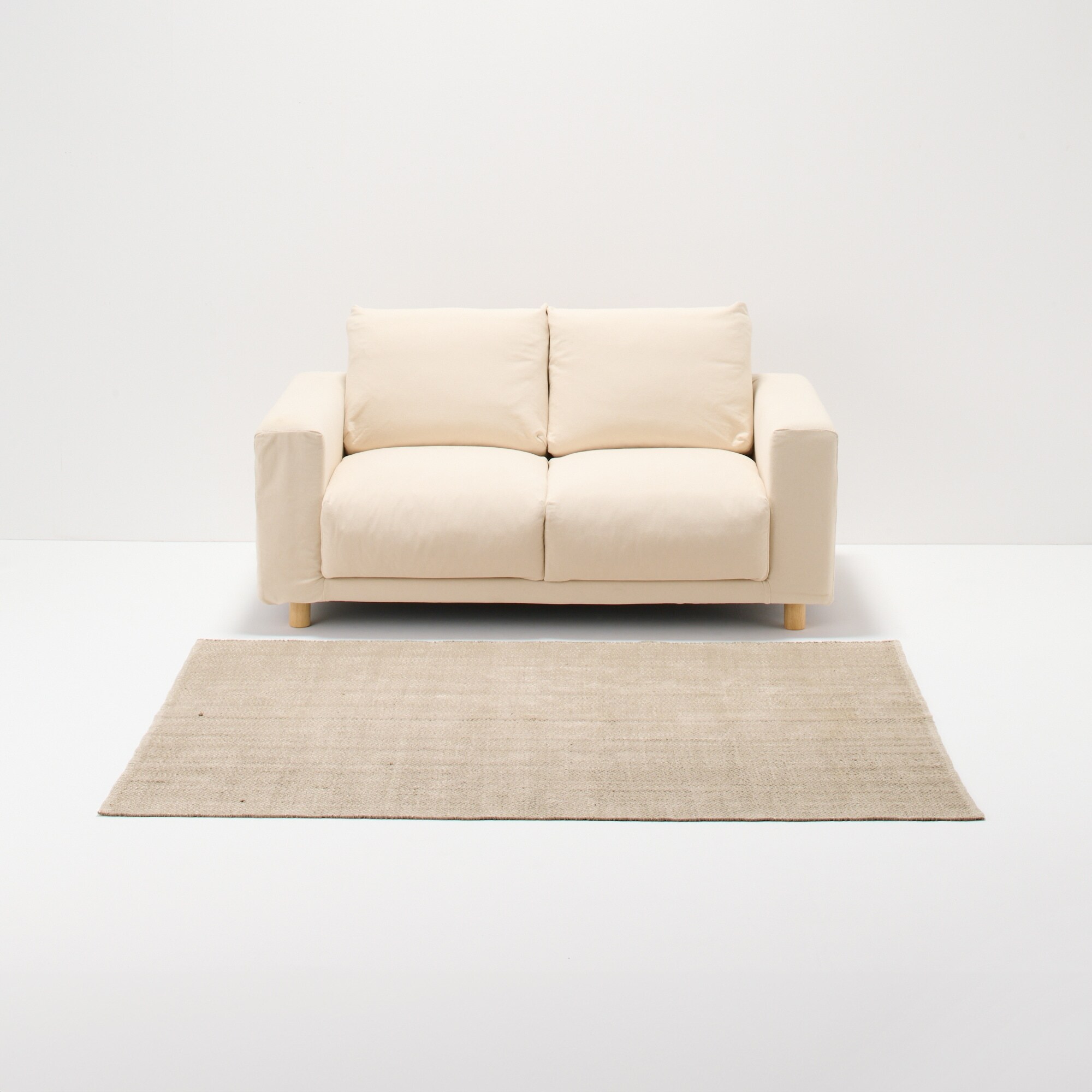 綿　手織りラグ　１４０×１９５ｃｍ