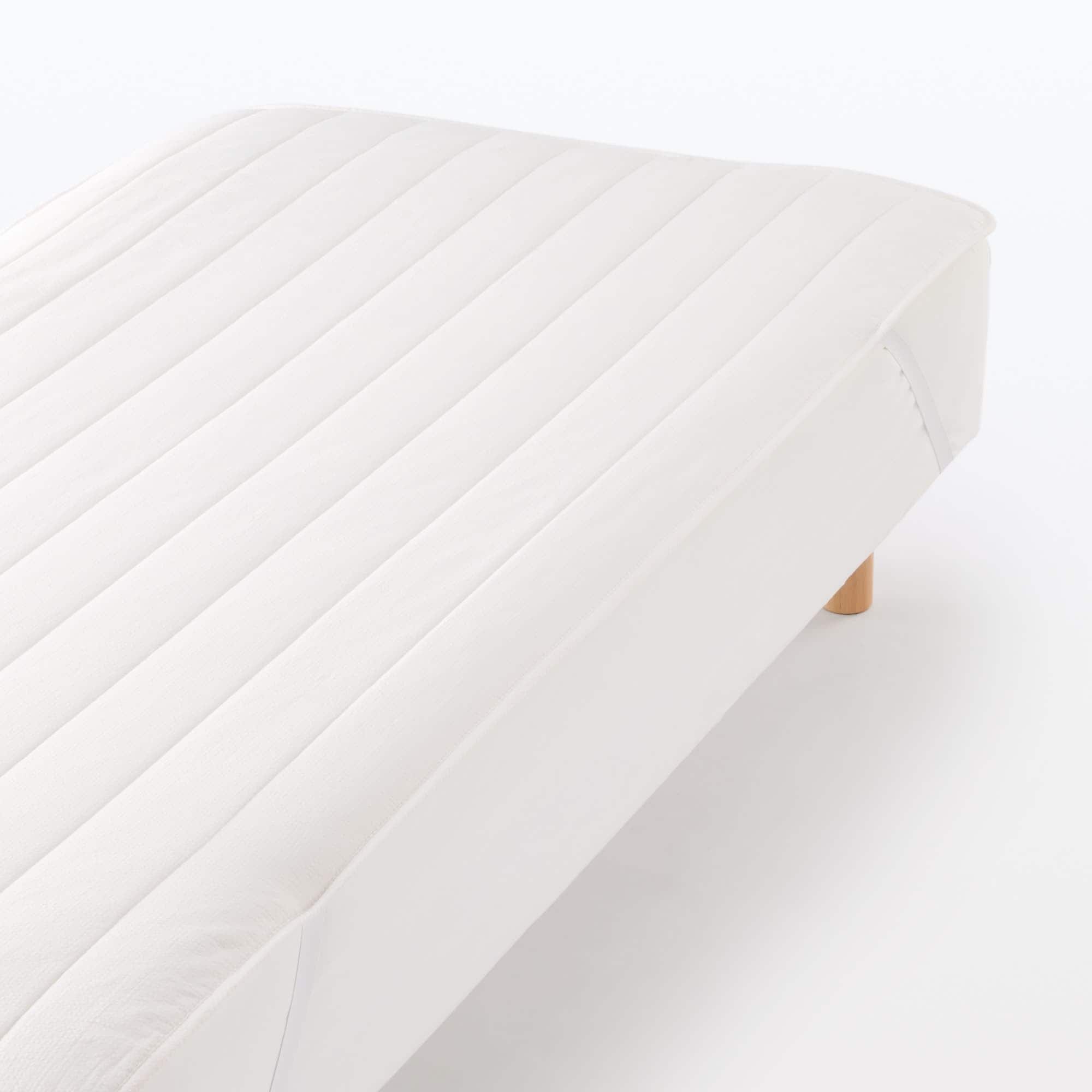 無印良品 羊毛ポリエステルパッド固わた敷ふとんS 　100×210cm 綿 サッカー織 敷パッド／SS | 無印良品