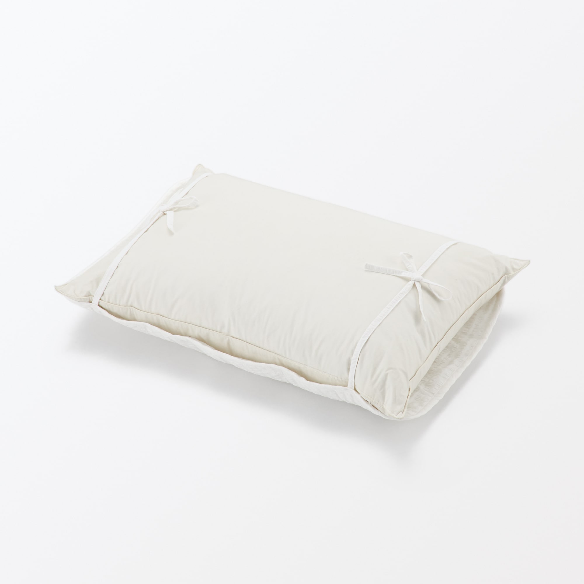 綿　サッカー織　紐タイプ　まくらパッド