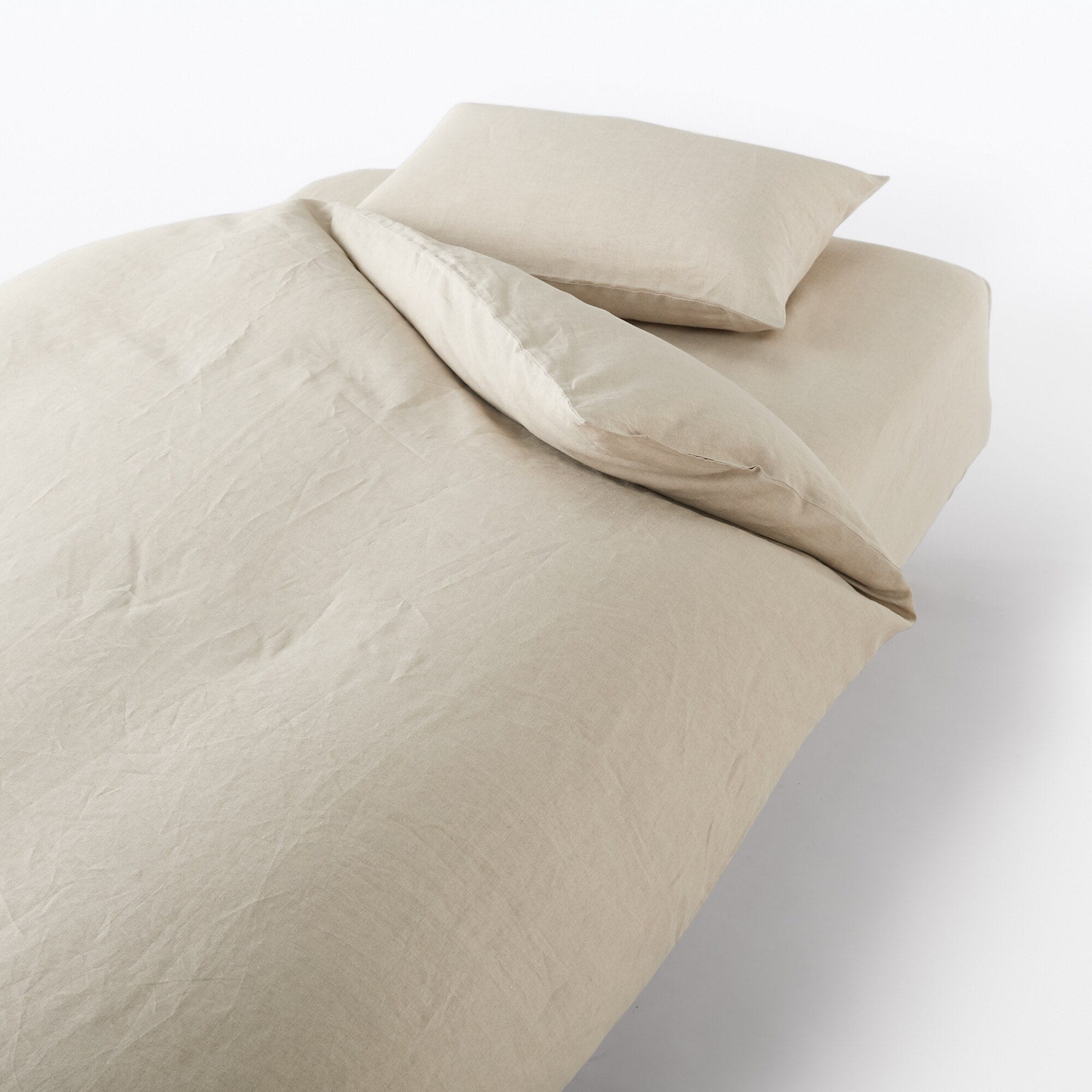 新品★無印良品　MUJI リネン　麻平織　掛け布団カバー　シングル　麻 麻平織 掛ふとんカバー・SD | 無印良品