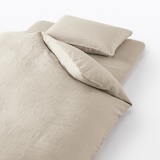 麻平織　敷ふとんシーツ・Ｓ　兼浅型ボックスシーツ