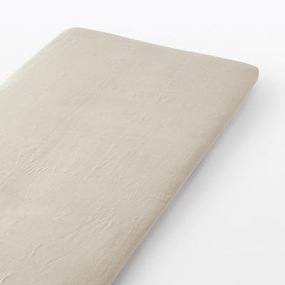 麻平織　敷ふとんシーツ・Ｓ　兼浅型ボックスシーツ