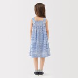 キッズ　ブロックプリントスリーブレスワンピース