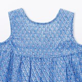 キッズ　ブロックプリントスリーブレスワンピース