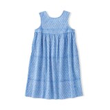キッズ　ブロックプリントスリーブレスワンピース