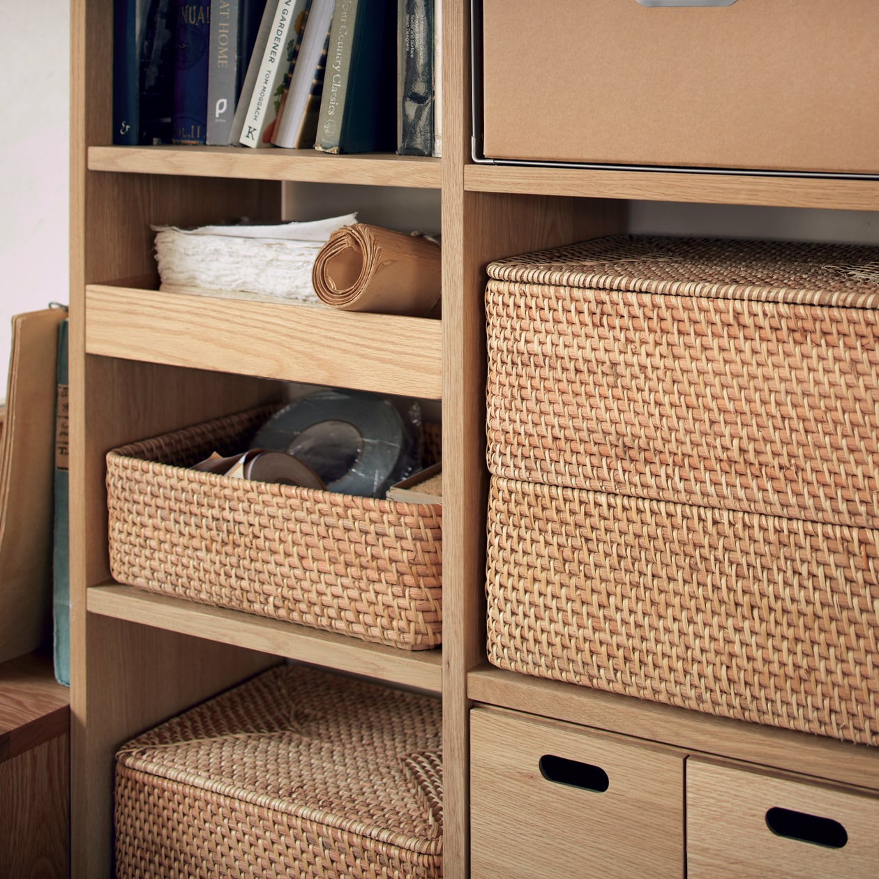 スタッキングシェルフ用トレー・オーク材