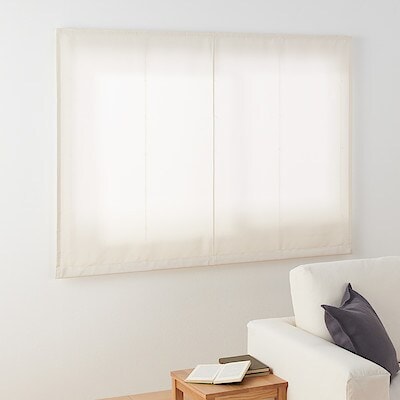 ポリエステルグログラン（防炎）プレーンシェード用生地／ライトベージュ