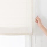 ポリエステルグログラン（防炎）プレーンシェード用生地／ライトベージュ