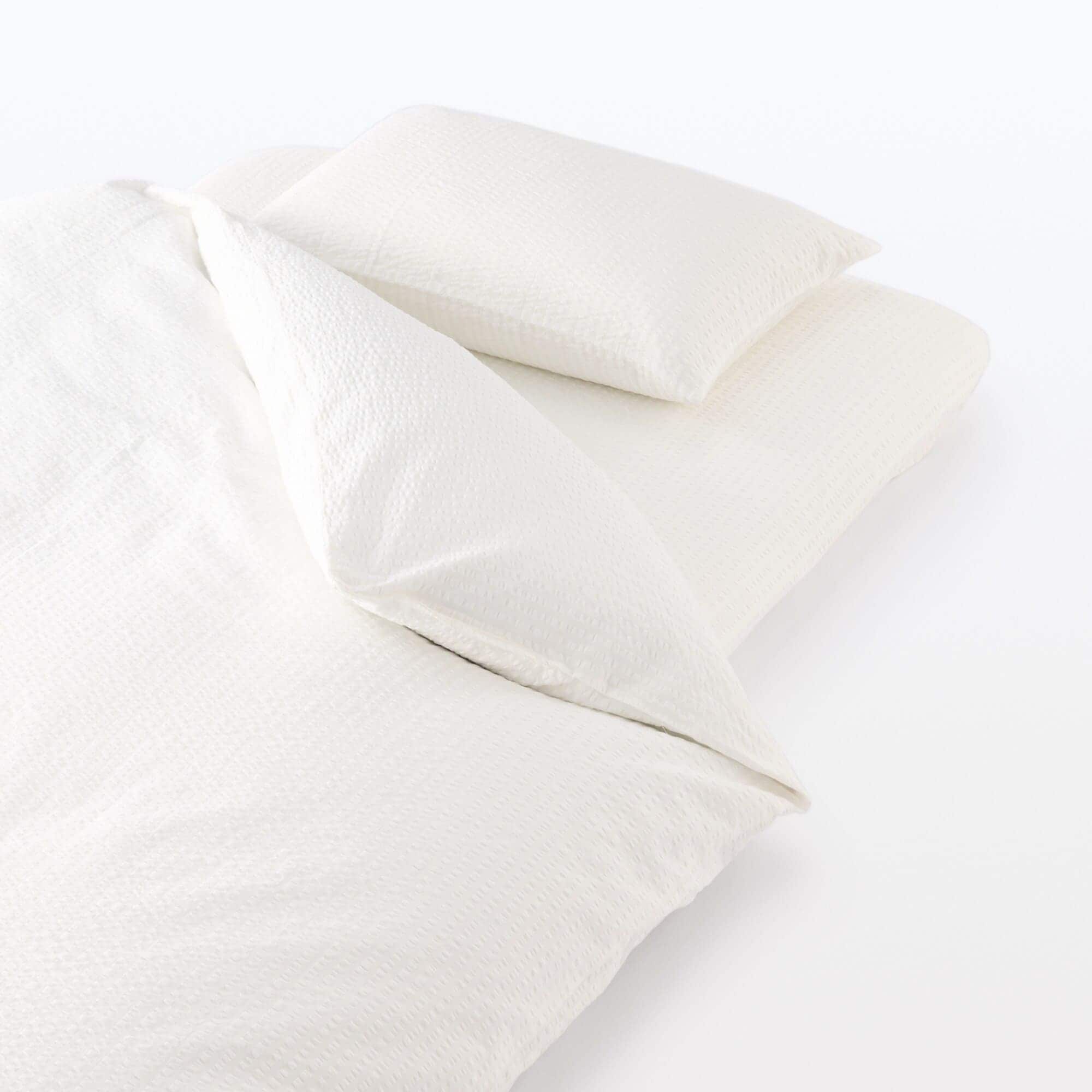 綿　サッカー織　敷ふとんシーツ・Ｓ　兼浅型ボックスシーツ