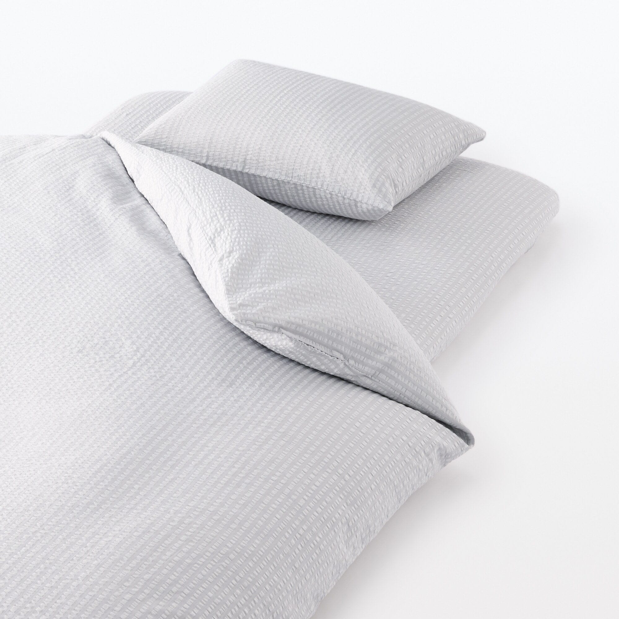 綿　サッカー織　敷ふとんシーツ・Ｓ　兼浅型ボックスシーツ