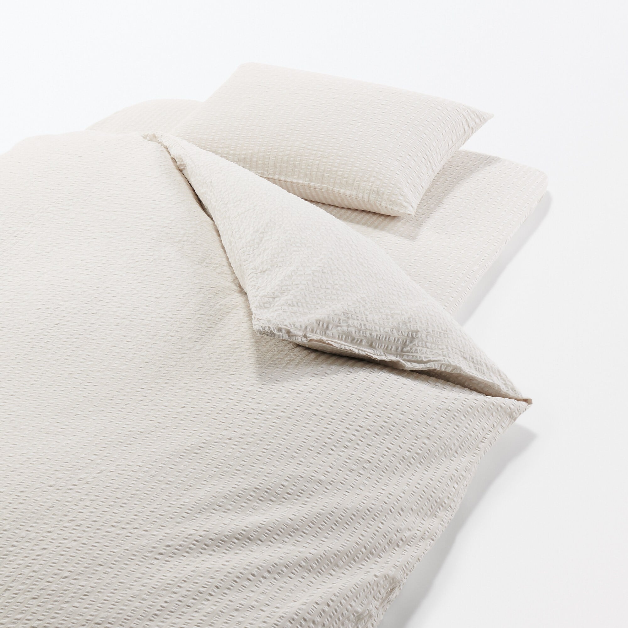 綿　サッカー織　敷ふとんシーツ・Ｓ　兼浅型ボックスシーツ