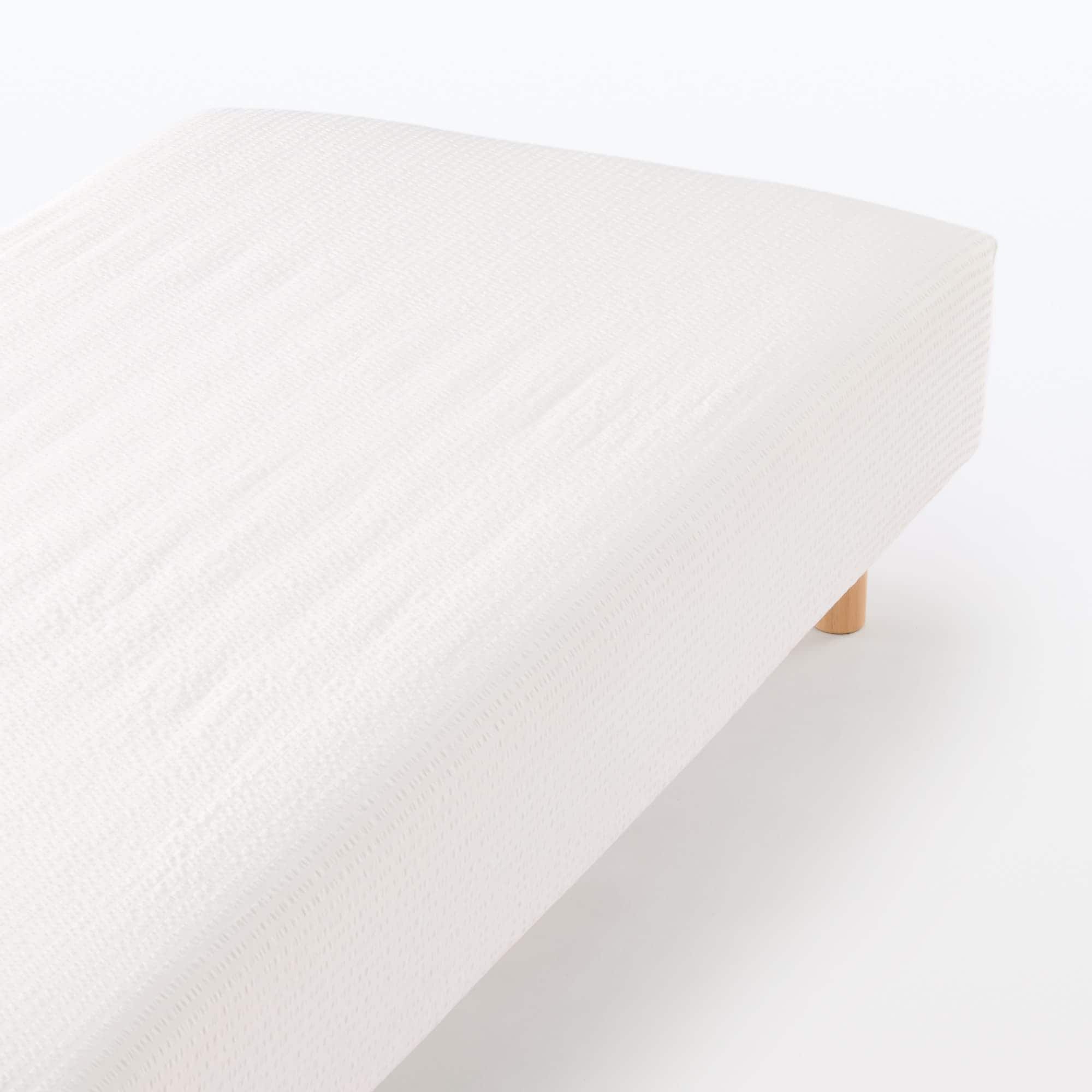 無印良品　MUJI ボックスシーツ　ベッドマットレス用　ダブル　定価10990円 綿 サッカー織 ボックスシーツ・D | 無印良品