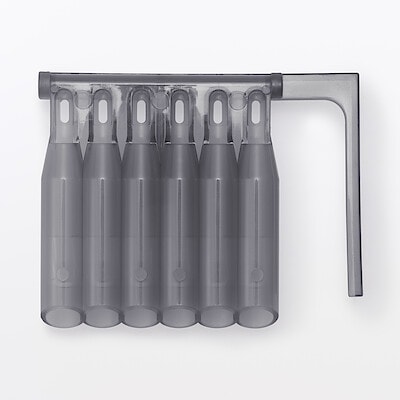 【パーツ】ポリプロピレン仕切りが外せる筆箱用ペンホルダー　ダークグレー